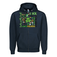 Navy st. patricks day Zipper Hoodie - MaliasSmallBusiness