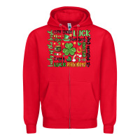 Red st. patricks day Zipper Hoodie - MaliasSmallBusiness