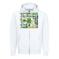 White st. patricks day Zipper Hoodie - MaliasSmallBusiness