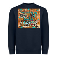 Navy protected husband saved by jesus Heavyweight Sweatshirt - JahusDesignShop