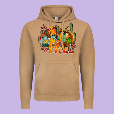 Hallo Fall Vintage Hoodie Designed By Racoondesign