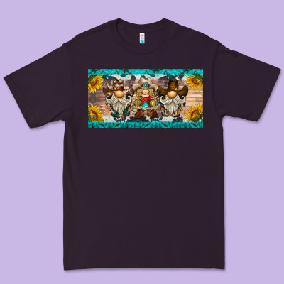 Western Gnome License Plate Premium Tee Designed By Barkaloodesign