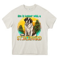 Cream life is better with a st.bernard Heavy Core Tee - texasbilliewilder