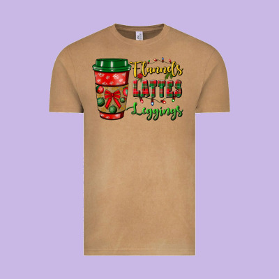 Flannels Lattes Leggings Vintage Tee Designed By Bundleandbundleshop