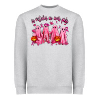 Heather Grey in october we wear pink ghosts Heavyweight Sweatshirt - AdoDesignShop
