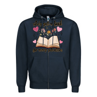 Navy she's got a book for every situation Zipper Hoodie - MaliasSmallBusiness