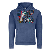 Vintage Denim wild and free Vintage Hoodie - CowhideDigitalArt
