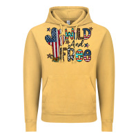 Vintage Mustard wild and free Vintage Hoodie - CowhideDigitalArt