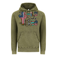 Vintage Olive wild and free Vintage Hoodie - CowhideDigitalArt
