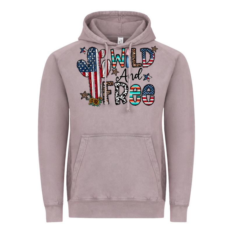 Wild And Free Vintage Hoodie by CowhideDigitalArt | Teevron