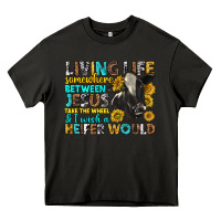 Asphalt living life somewhere between jesus Heavy Core Tee - texasbilliewilder