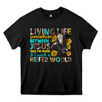 Black living life somewhere between jesus Heavy Core Tee - texasbilliewilder