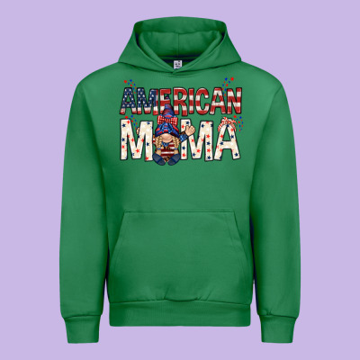 American Mama With Gnome Mother's Day Urban Hoodie Designed By Howdyjamesfarm