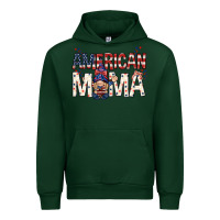 Forest Green American mama with gnome Mother's Day Urban Hoodie - HowdyJamesFarm
