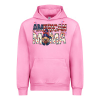 Fuchsia Pink American mama with gnome Mother's Day Urban Hoodie - HowdyJamesFarm