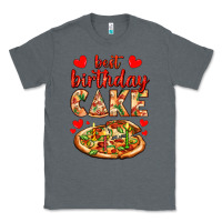 Charcoal Heather best birthday cake pizza Classic Tee - AdoDesignShop