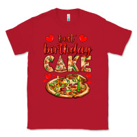 Red best birthday cake pizza Classic Tee - AdoDesignShop