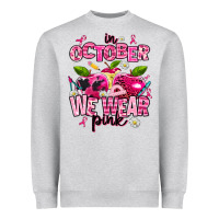 Heather Grey in october we wear pink teachers Heavyweight Sweatshirt - AdoDesignShop