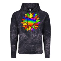 Cloud Black lgbtq color heart and sunflower Vintage Hoodie - HRA Design Shop