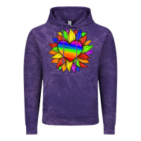 Cloud Purple lgbtq color heart and sunflower Vintage Hoodie - HRA Design Shop