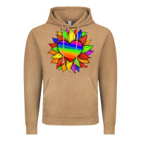 Vintage Camel lgbtq color heart and sunflower Vintage Hoodie - HRA Design Shop