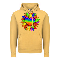 Vintage Mustard lgbtq color heart and sunflower Vintage Hoodie - HRA Design Shop