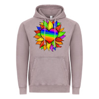 Vintage Zinc lgbtq color heart and sunflower Vintage Hoodie - HRA Design Shop