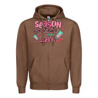 Chestnut season everything with love Zipper Hoodie - MaliasSmallBusiness