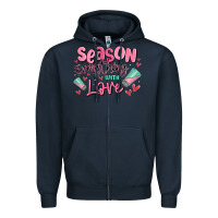 Navy season everything with love Zipper Hoodie - MaliasSmallBusiness