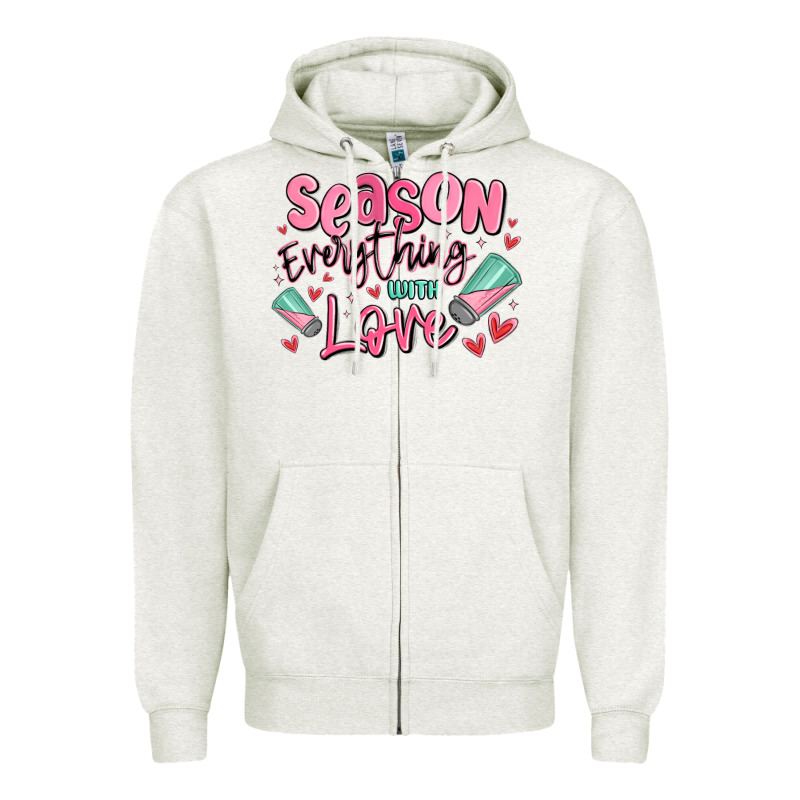 Season Everything With Love Zipper Hoodie by MaliasSmallBusiness | Teevron