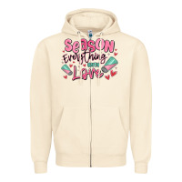 Sandshell season everything with love Zipper Hoodie - MaliasSmallBusiness