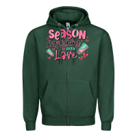 Sports Green season everything with love Zipper Hoodie - MaliasSmallBusiness
