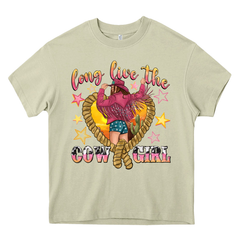 Long Live The Cowgirl Heavy Core Tee by texasbilliewilder | Teevron