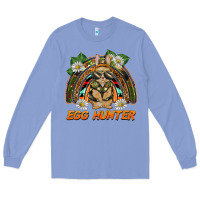 Colony Blue easter egg hunter  rabbit rainbow Long Sleeve Tee - BarkalooDesign