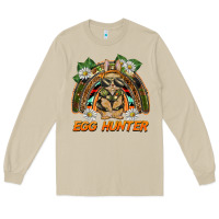 Mushroom easter egg hunter  rabbit rainbow Long Sleeve Tee - BarkalooDesign