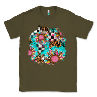 Army Green race sunflower patches Classic Tee - AdoDesignShop