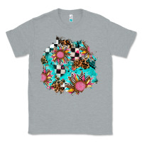 Heather Grey race sunflower patches Classic Tee - AdoDesignShop