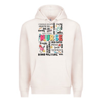 Pale Pink nurse word Premium Hoodie - JahusDesignShop