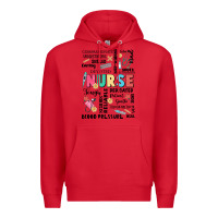 Red nurse word Premium Hoodie - JahusDesignShop