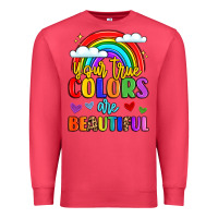 Cardinal name vibrant positivity rainbow art Premium Sweatshirt - LillyAllenDesigns