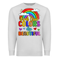 Dove Grey name vibrant positivity rainbow art Premium Sweatshirt - LillyAllenDesigns