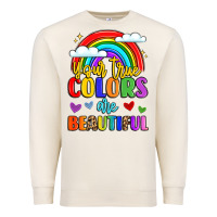 Sandshell name vibrant positivity rainbow art Premium Sweatshirt - LillyAllenDesigns