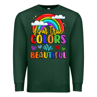 Sports Green name vibrant positivity rainbow art Premium Sweatshirt - LillyAllenDesigns