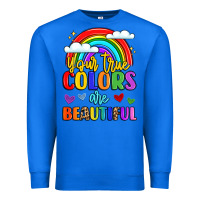 True Royal name vibrant positivity rainbow art Premium Sweatshirt - LillyAllenDesigns