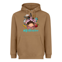 Toasted Coconut Best Teacher Messy Bun Bbs Heavyweight Hoodie - BundleAndBundleShop