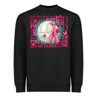 Black pink out breast cancer volleyballs Heavyweight Sweatshirt - AdoDesignShop