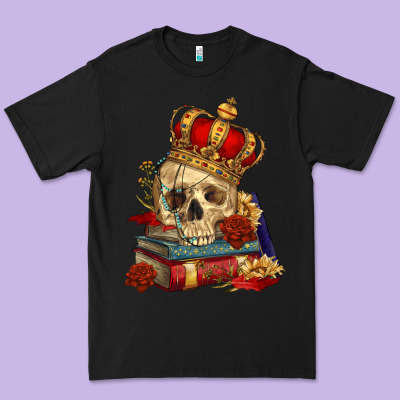 Premium Tee Skull With Crown