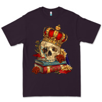 Plum Skull With Crown Premium Tee - RanaPortraitStore