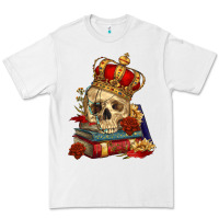 White Skull With Crown Premium Tee - RanaPortraitStore