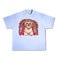 Shih Tzu Floral Rainbow Urban Heavy Tee | Teevron